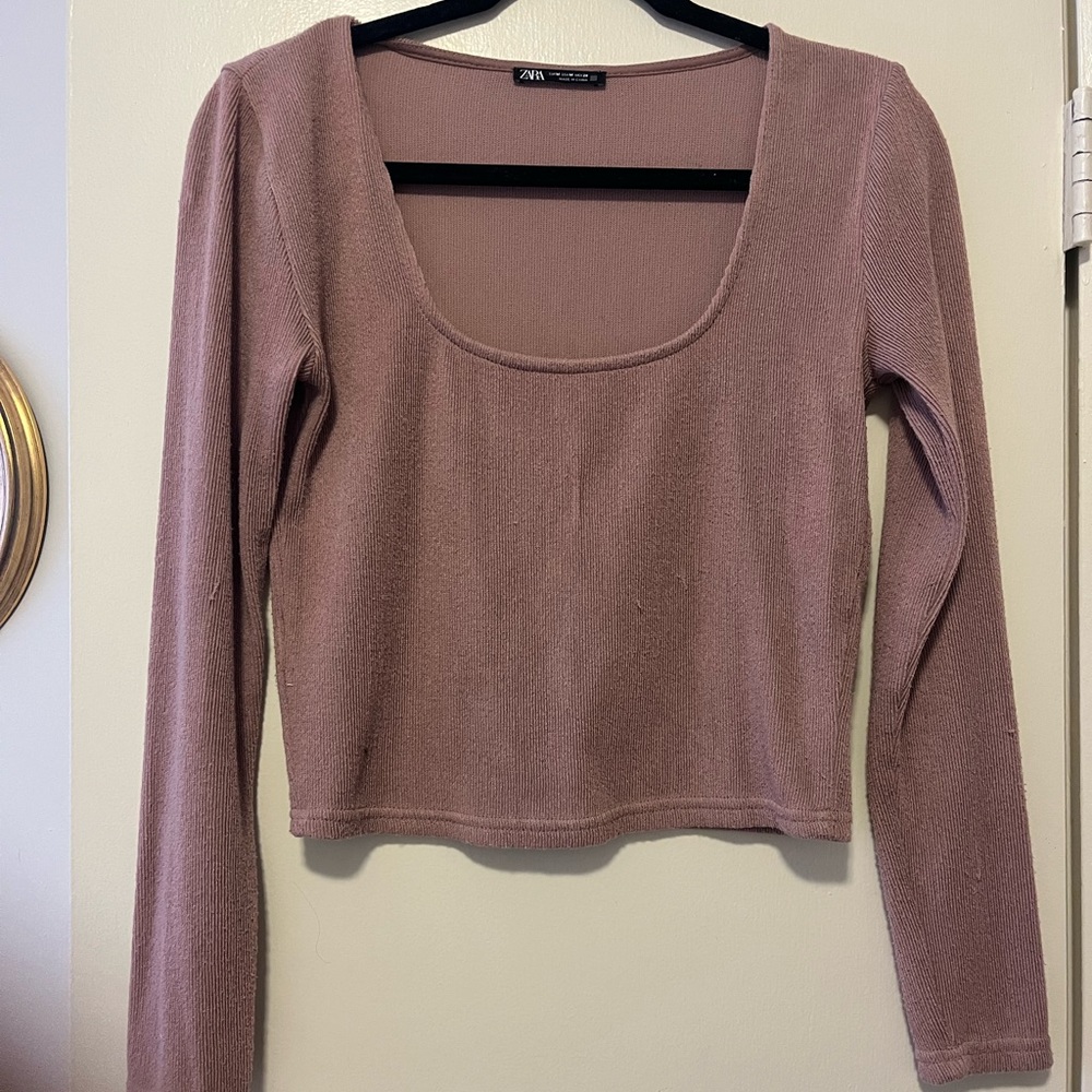 Zara long sleeve cropped top